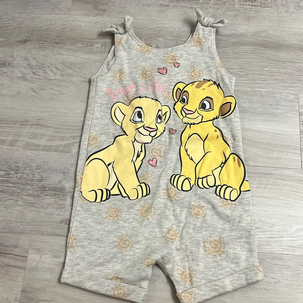 NWOT Disney Simba Nala Toddler Romper